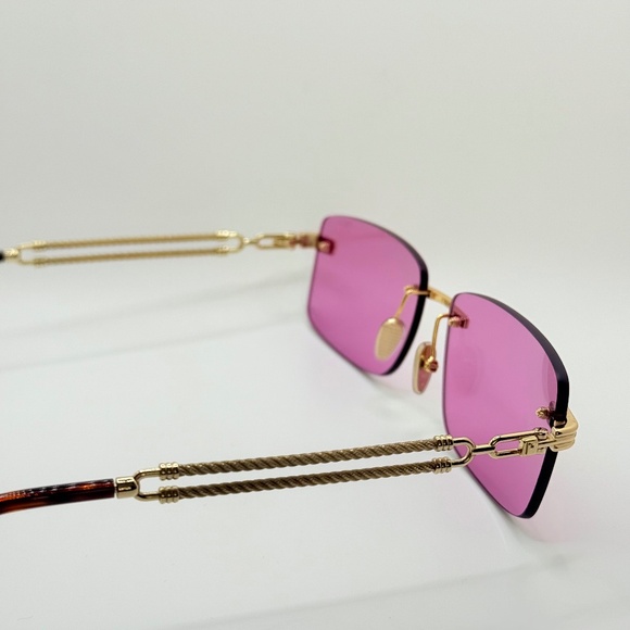 FRED FG40040U 30Y Rimless Gold/Pink Sunglasses 58□16 150 main image 12